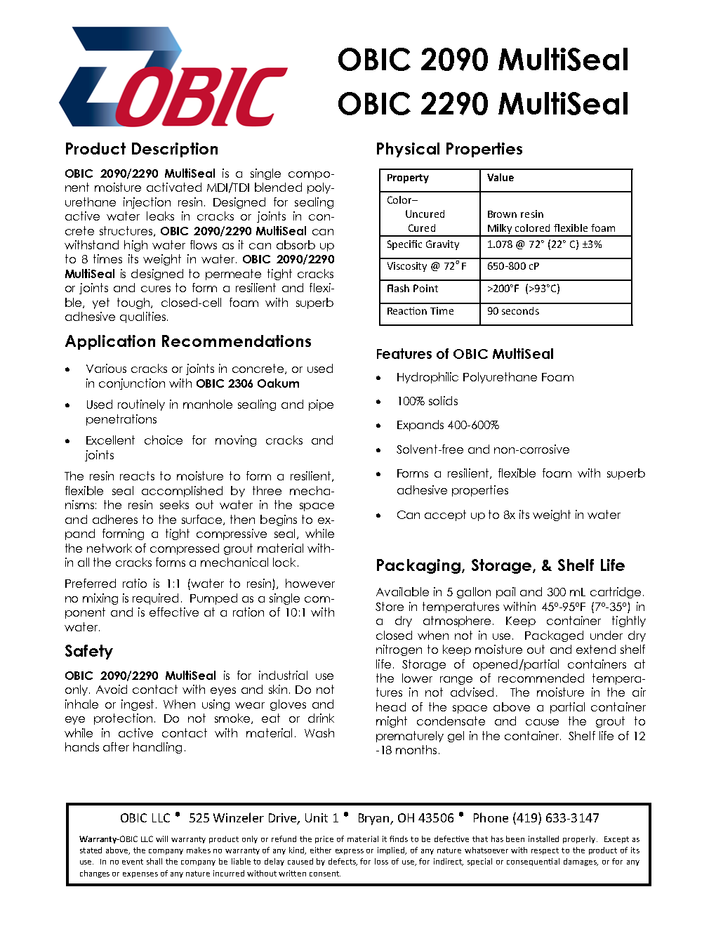 OBIC 2090 MultiSeal